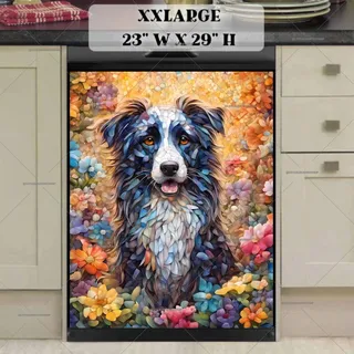 Preview of Cute Mosaic Dog magnet in XX Large size.