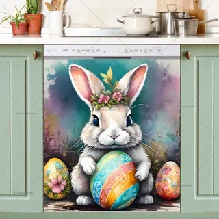 Preview of Easter Bunny with Eggs magnet.