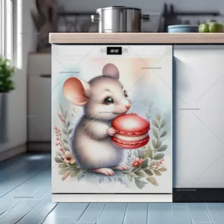 Preview of Little Mouse with a Macaroon magnet.