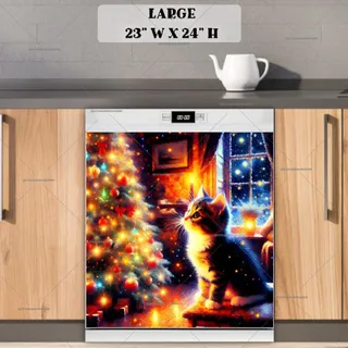 Preview of Kitten’s First Christmas magnet in Large size.