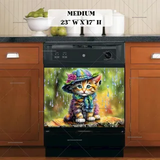 Preview of Little Lady Kitten magnet in Medium size.
