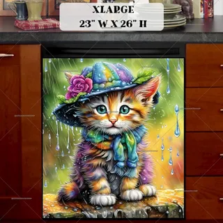 Preview of Little Lady Kitten magnet in Extra Large size.