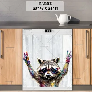 Preview of Raccoon in Sunglasses magnet in Large size.