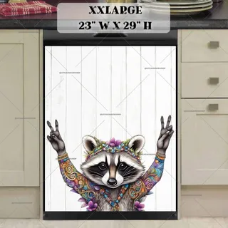 Preview of Cute Bohemian Raccoon magnet in XX Large size.