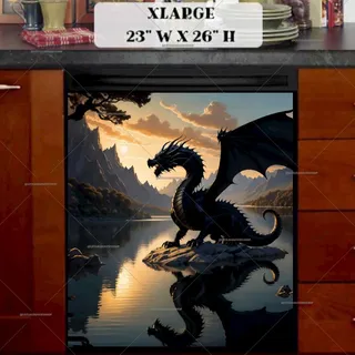 Preview of Dragon in the Sunset magnet in Extra Large size.