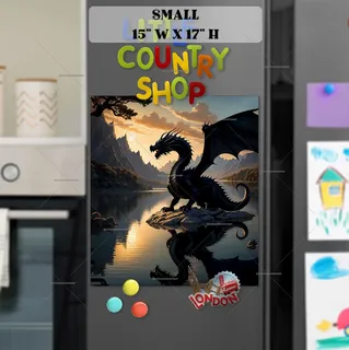 Preview of Dragon in the Sunset magnet in Small size.