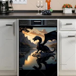 Preview of Dragon in the Sunset magnet.