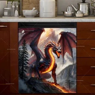 Preview of Beautiful Dragon on the Hill magnet.