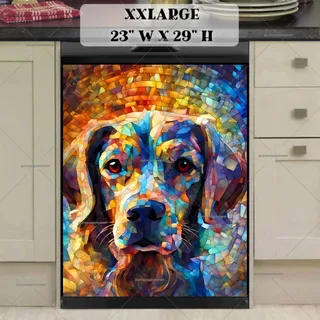 Preview of Colorful Mosaic Dog magnet in XX Large size.