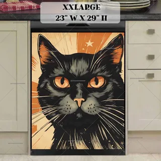 Preview of Retro Atomic Black Cat magnet in XX Large size.