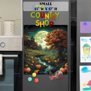 Preview of Fantasy Autumn Landscape magnet in Small size.