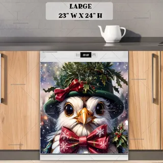 Preview of Cute Christmas Bird magnet in Large size.