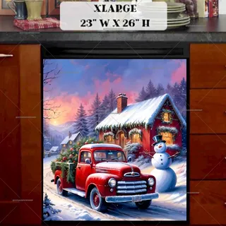 Preview of Christmas Truck at the Cottage magnet in Extra Large size.