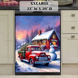 Preview of Christmas Truck at the Cottage magnet in XX Large size.