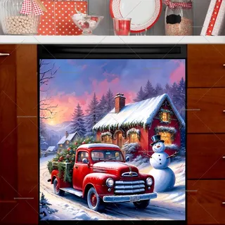 Preview of Christmas Truck at the Cottage magnet.