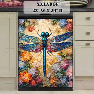 Preview of Pretty Mosaic Dragonfly magnet in XX Large size.