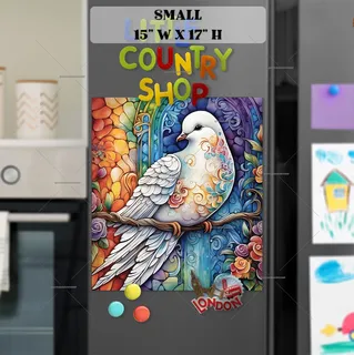 Preview of Beautiful White Dove magnet in Small size.