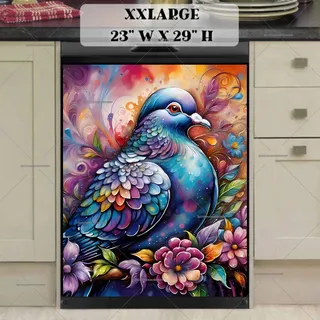 Preview of Beautiful Flower Pigeon magnet in XX Large size.