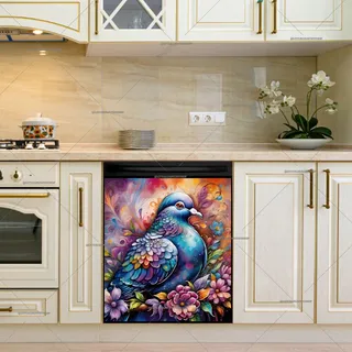 Preview of Beautiful Flower Pigeon magnet.