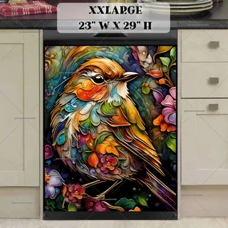 Preview of Colorful Abstract Robin magnet in XX Large size.