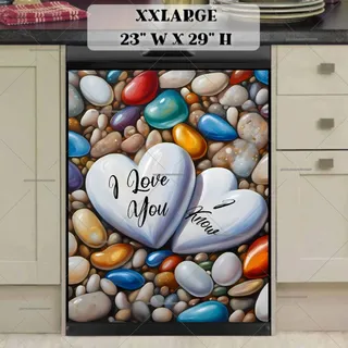 Preview of Valentine's Day Colorful Pebbles magnet in XX Large size.