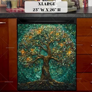 Preview of Blooming Mosaic Tree magnet in Extra Large size.