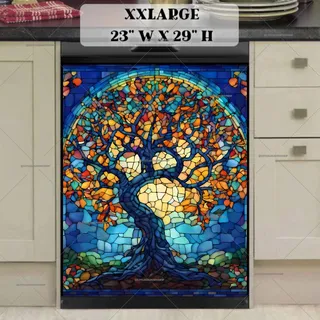 Preview of Blooming Stained Glass Tree magnet in XX Large size.