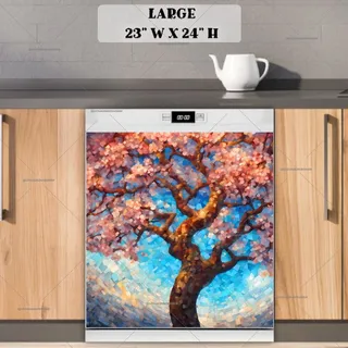 Preview of Mosaic Cherry Tree magnet in Large size.