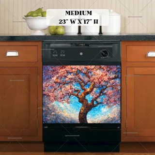 Preview of Mosaic Cherry Tree magnet in Medium size.