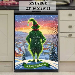 Preview of The Grinch Looking at the Town magnet in XX Large size.