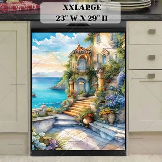 Preview of Lovely Mediterranean Villa magnet in XX Large size.