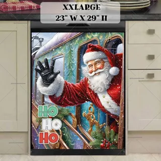 Preview of Santa on the Christmas Train magnet in XX Large size.