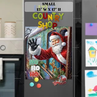 Preview of Santa on the Christmas Train magnet in Small size.