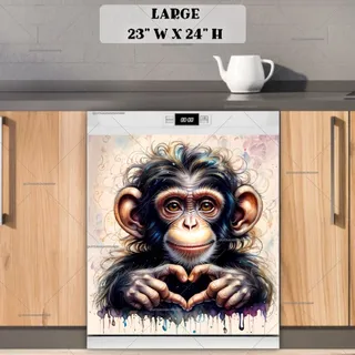 Preview of Cute Chimpanzee Baby magnet in Large size.