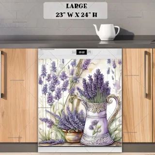 Preview of Rustic Pitcher and Lavenders magnet in Large size.