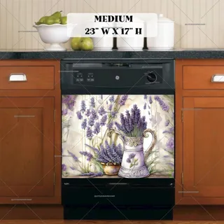 Preview of Rustic Pitcher and Lavenders magnet in Medium size.