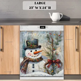 Preview of Rustic Farmhouse Snowman magnet in Large size.