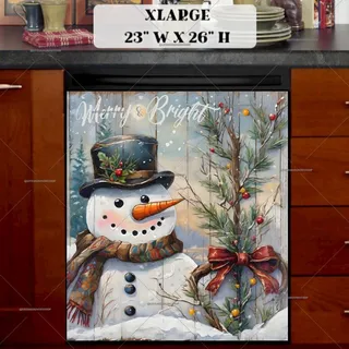 Preview of Rustic Farmhouse Snowman magnet in Extra Large size.