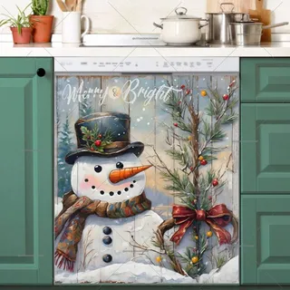 Preview of Rustic Farmhouse Snowman magnet.