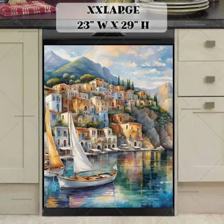 Preview of Italian Seaside Village magnet in XX Large size.