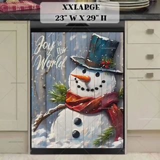 Preview of Rustic Farmhouse Snowman in Top Hat magnet in XX Large size.