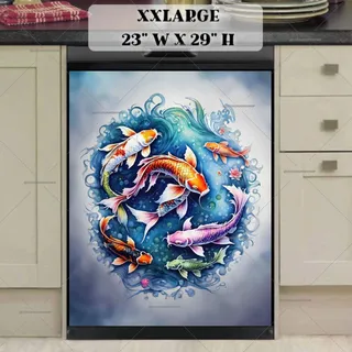 Preview of Colorful Koi Fish magnet in XX Large size.