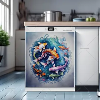 Preview of Colorful Koi Fish magnet.