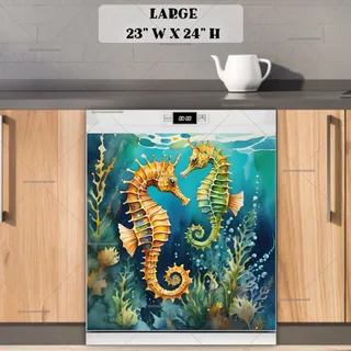 Preview of Beautiful Seahorse Couple magnet in Large size.