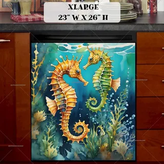 Preview of Beautiful Seahorse Couple magnet in Extra Large size.