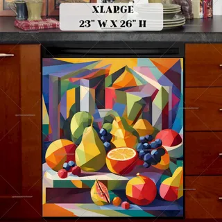 Preview of Abstract Still Life Fruit magnet in Extra Large size.