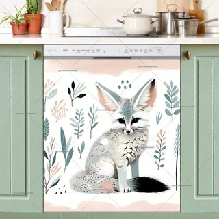 Preview of Cute Boho Fennec Fox magnet.