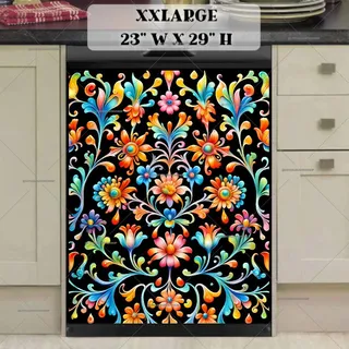 Preview of Traditional Folk Flowers magnet in XX Large size.