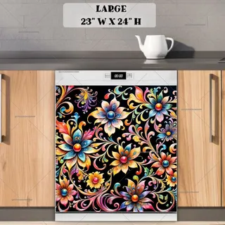 Preview of Beautiful Floral Pattern magnet in Large size.