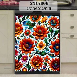 Preview of Beautiful Hungarian Floral Pattern magnet in XX Large size.